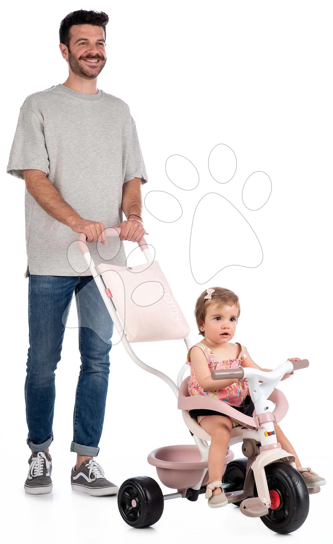 Dreirad Be Fun Comfort Tricycle Pink Smoby Mit Doppelter Führungsschiene Und Tasche Ab 10 Monaten SM740417 – Bild 8