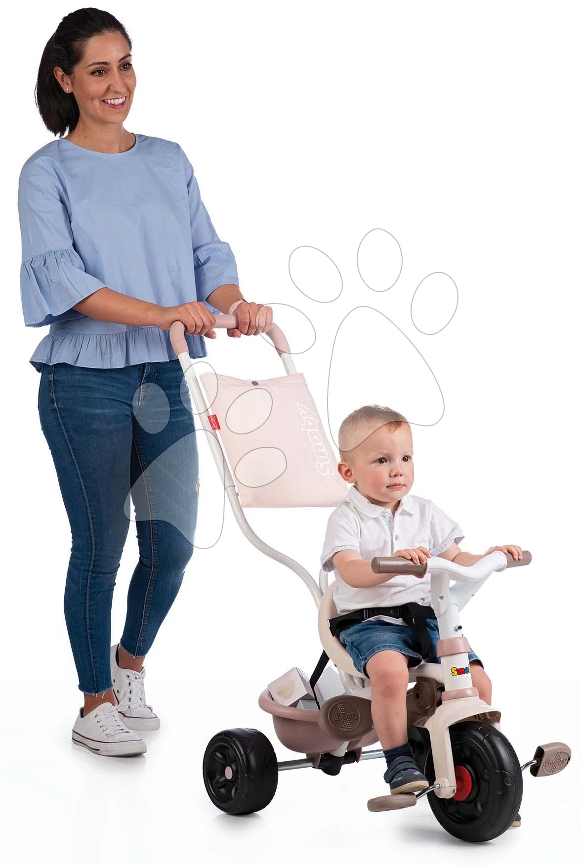 Dreirad Be Fun Comfort Tricycle Pink Smoby Mit Doppelter Führungsschiene Und Tasche Ab 10 Monaten SM740417 – Bild 7