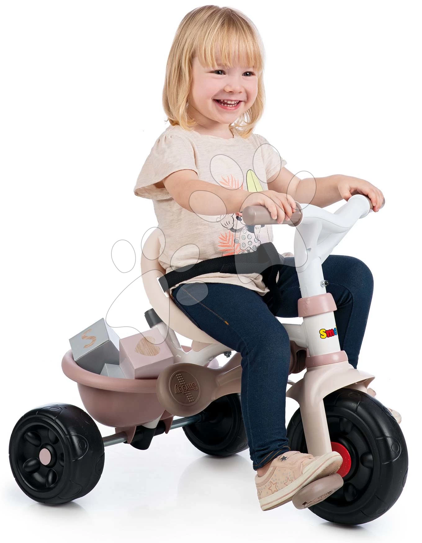 Dreirad Be Fun Comfort Tricycle Pink Smoby Mit Doppelter Führungsschiene Und Tasche Ab 10 Monaten SM740417 – Bild 6
