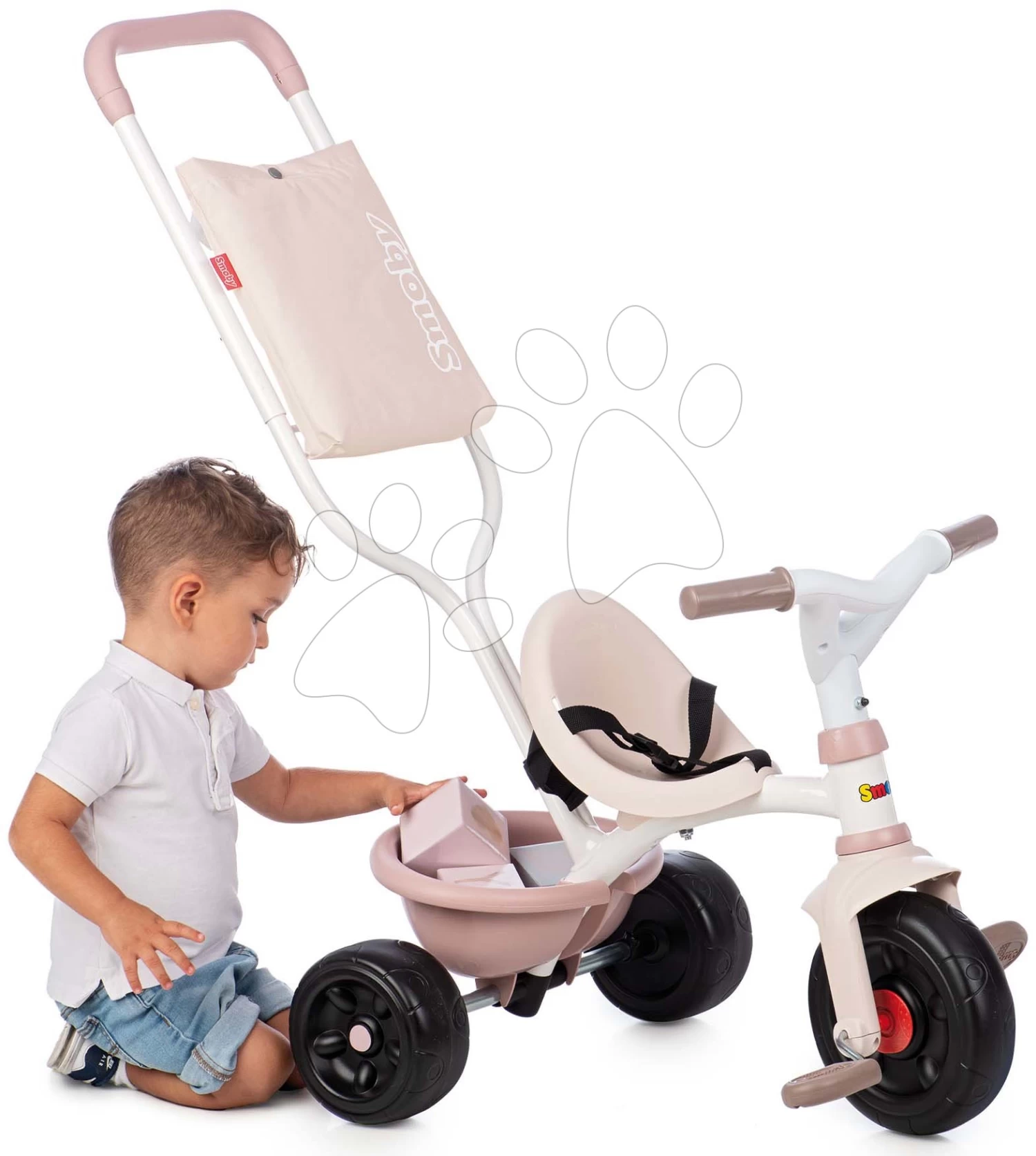 Dreirad Be Fun Comfort Tricycle Pink Smoby Mit Doppelter Führungsschiene Und Tasche Ab 10 Monaten SM740417 – Bild 5