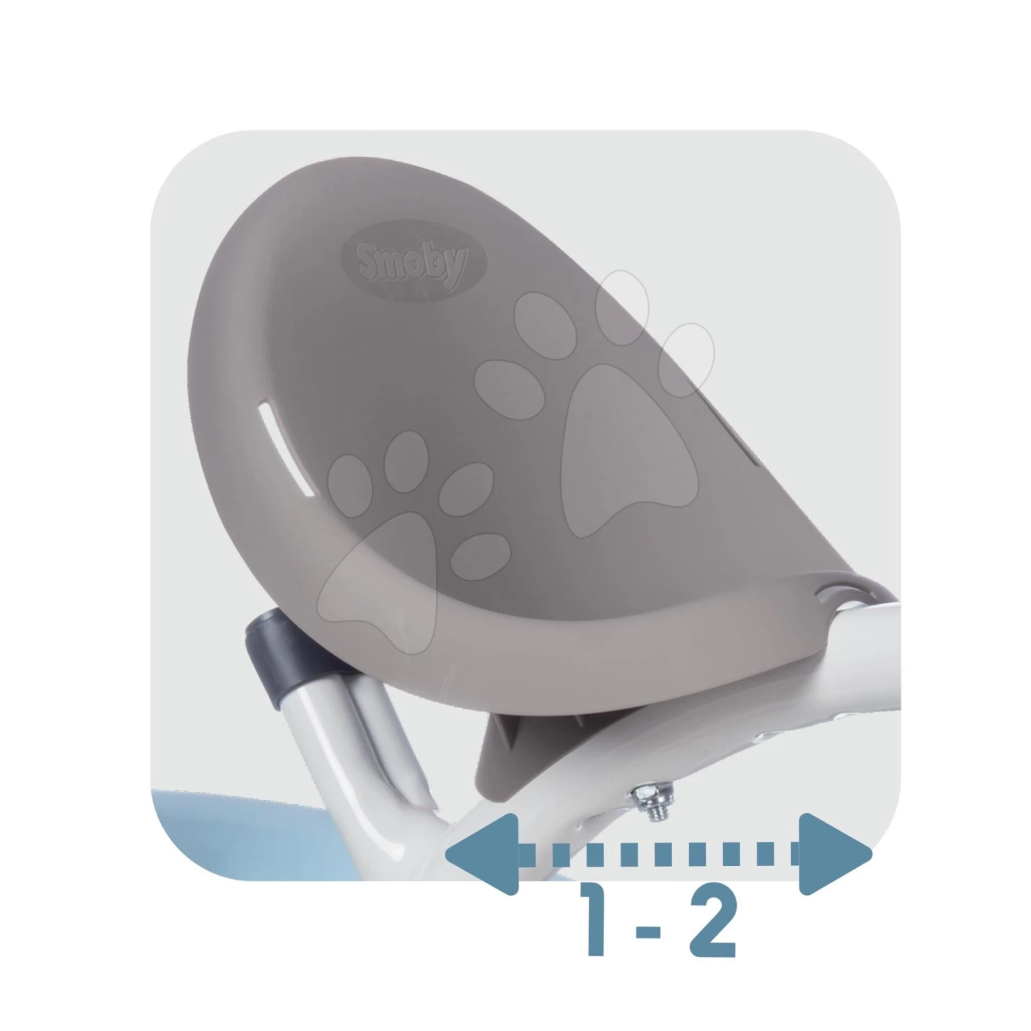 Dreirad Und Kinderwagen In Einem Mit Der Hohen Rücklehne Baby Balade Plus Tricycle Blue Smoby Mit Bremse Und EVA-Rädern Blau Ab 10 Monaten – Bild 6