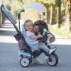 Dreirad Und Kinderwagen In Einem Mit Bremse Baby Driver Plus Blue Smoby Mit EVA-Rädern Und Intuitiver Steuerung Blau Ab 10 Monaten