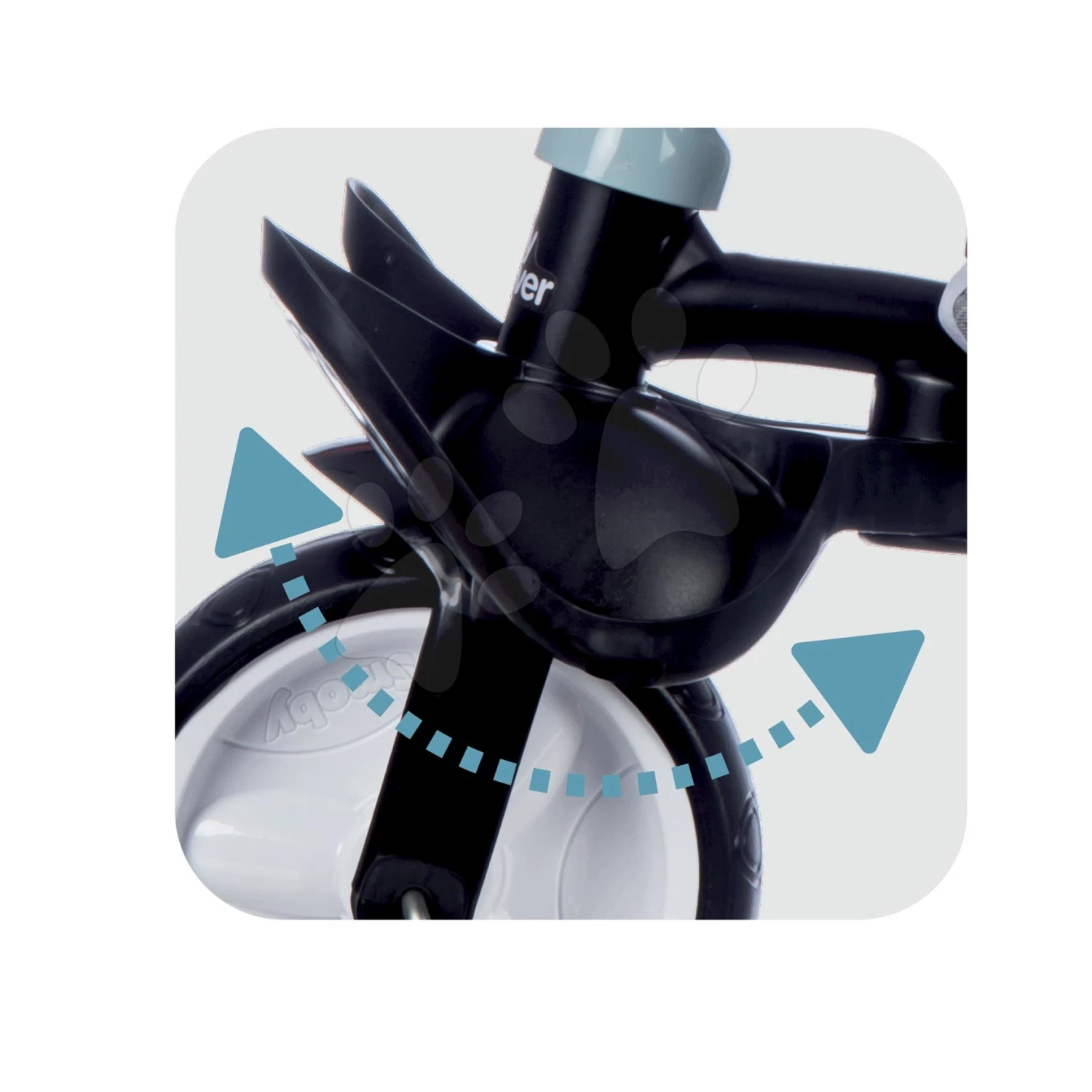 Dreirad Und Kinderwagen In Einem Mit Bremse Baby Driver Plus Blue Smoby Mit EVA-Rädern Und Intuitiver Steuerung Blau Ab 10 Monaten – Bild 8