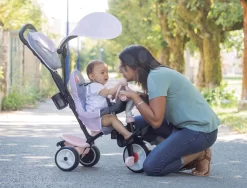Dreirad Und Kinderwagen In Einem Mit Bremse Baby Driver Plus Pink Smoby Mit EVA-RĂ€dern Und Intuitiver Steuerung Pink Ab 10 Monaten