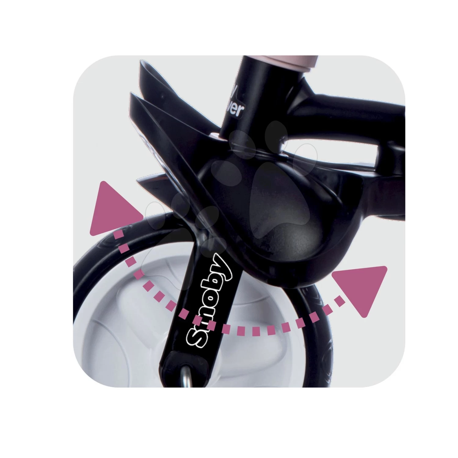 Dreirad Und Kinderwagen In Einem Mit Bremse Baby Driver Plus Pink Smoby Mit EVA-Rädern Und Intuitiver Steuerung Pink Ab 10 Monaten – Bild 8