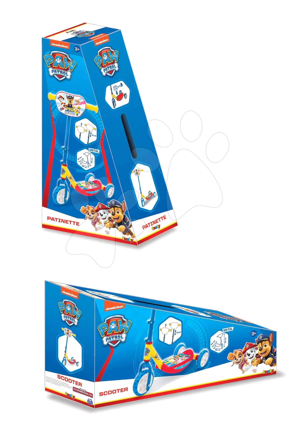 Roller Paw Patrol Smoby Dreirädriger Roller Paw Patrol Smoby Mit Verstellbarem Griff 67/70 Cm Antirutsch – Bild 2