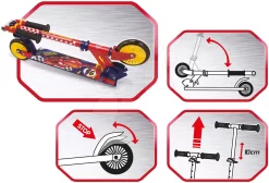 Scooter Cars 2 Wheels Foldable Smoby Faltbar Mit Bremse Höhenverstellbar Max. 83 Cm Ab 5 Jahren SM750337