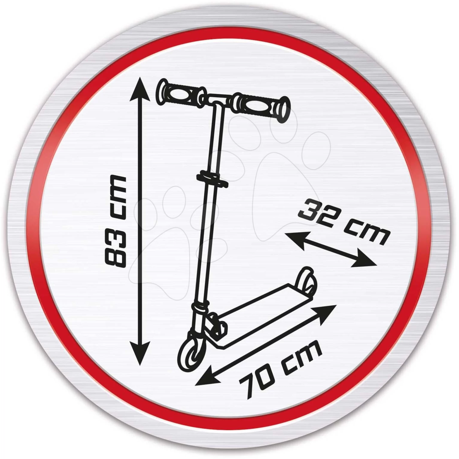 Scooter Cars 2 Wheels Foldable Smoby Faltbar Mit Bremse Höhenverstellbar Max. 83 Cm Ab 5 Jahren SM750337 – Bild 3