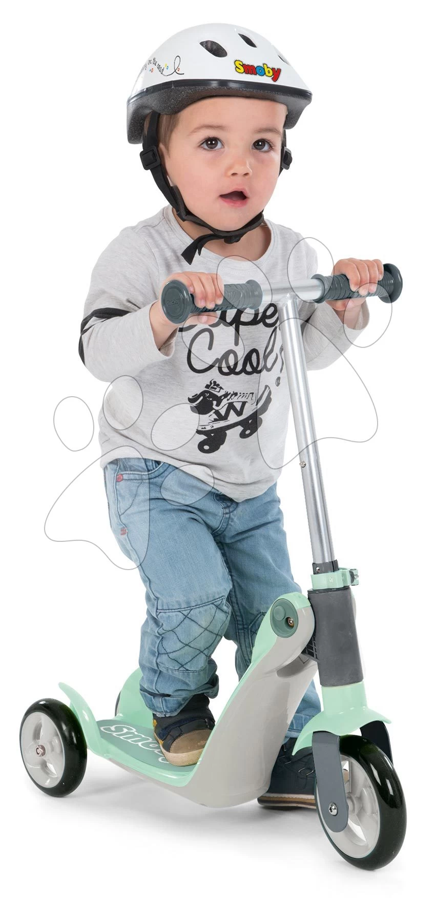 Roller&Laufrad Reversible Switch 2v1 Scooter Smoby Dreirädrig Mit Leisem Lauf Und Griffhöhe 53/63 Cm Belastbar 20 Kg Ab 18 Monaten