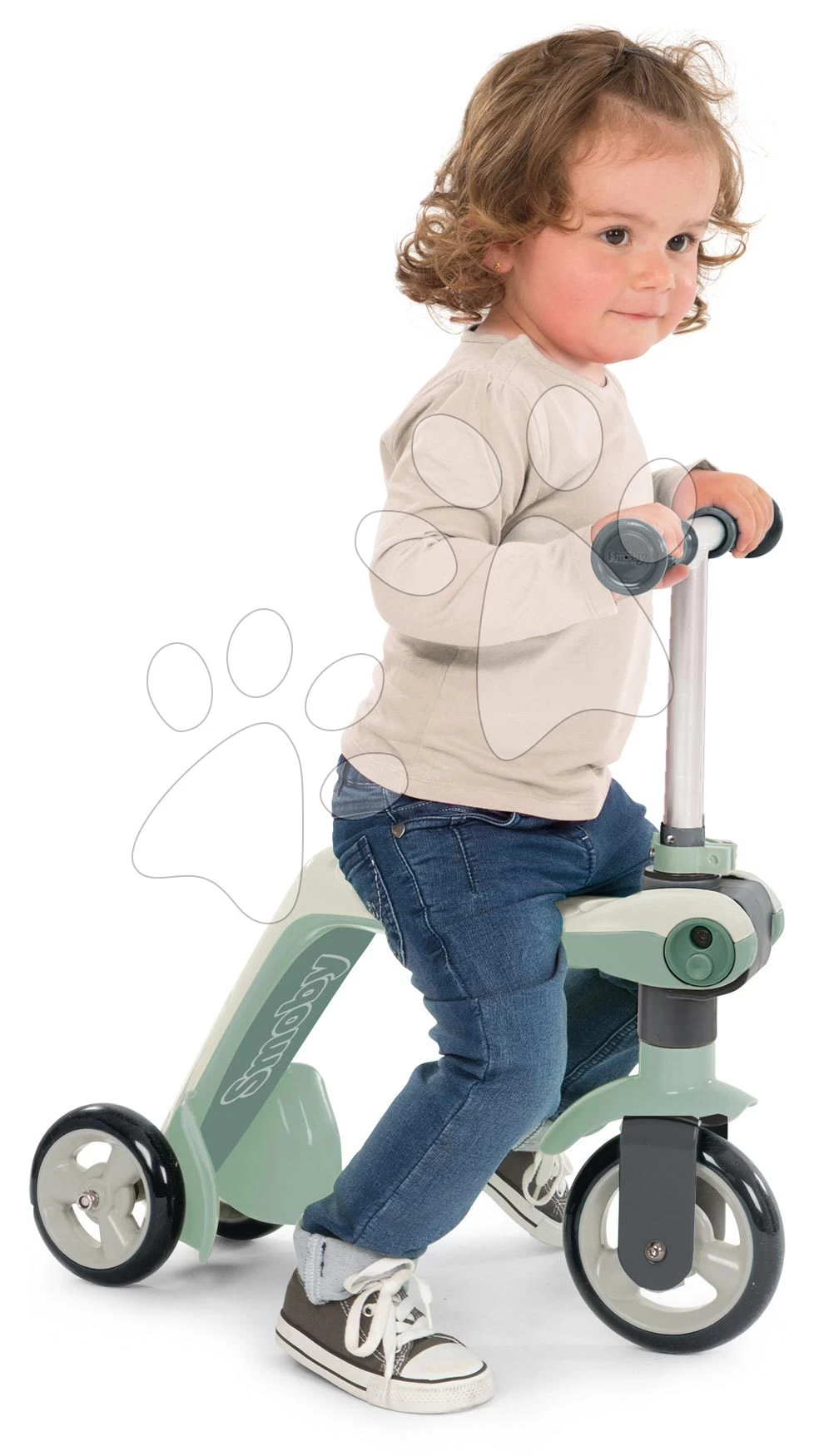 Roller&Laufrad Reversible Switch 2v1 Scooter Smoby Dreirädrig Mit Leisem Lauf Und Griffhöhe 53/63 Cm Belastbar 20 Kg Ab 18 Monaten – Bild 2