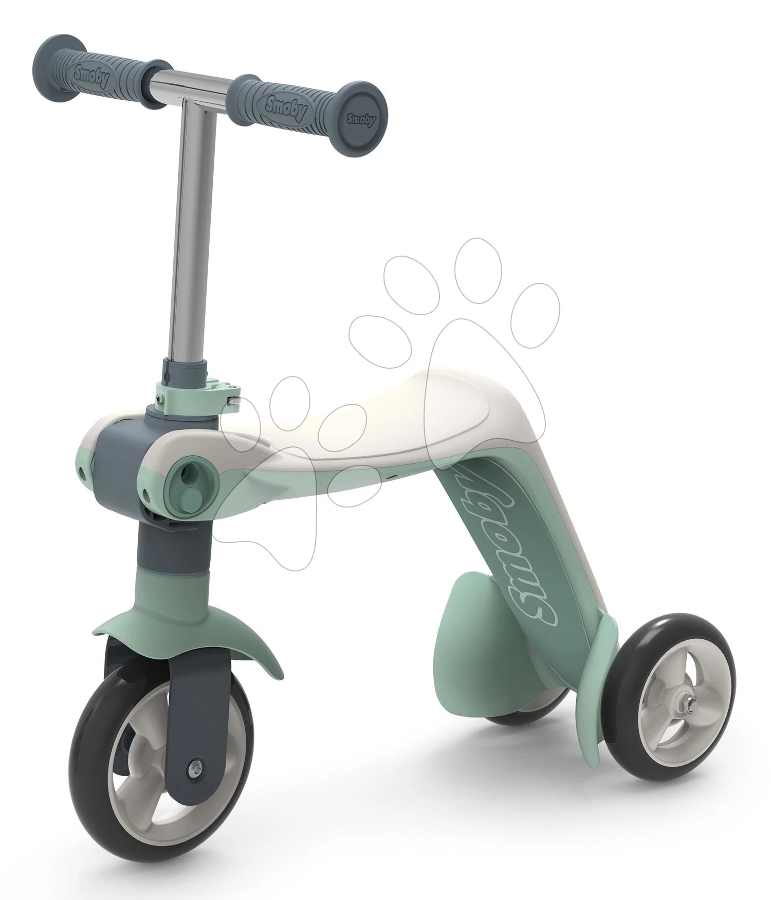 Roller&Laufrad Reversible Switch 2v1 Scooter Smoby Dreirädrig Mit Leisem Lauf Und Griffhöhe 53/63 Cm Belastbar 20 Kg Ab 18 Monaten – Bild 4