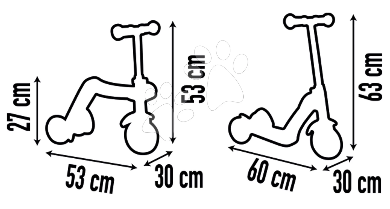 Roller&Laufrad Reversible Switch 2v1 Scooter Smoby Dreirädrig Mit Leisem Lauf Und Griffhöhe 53/63 Cm Belastbar 20 Kg Ab 18 Monaten – Bild 5