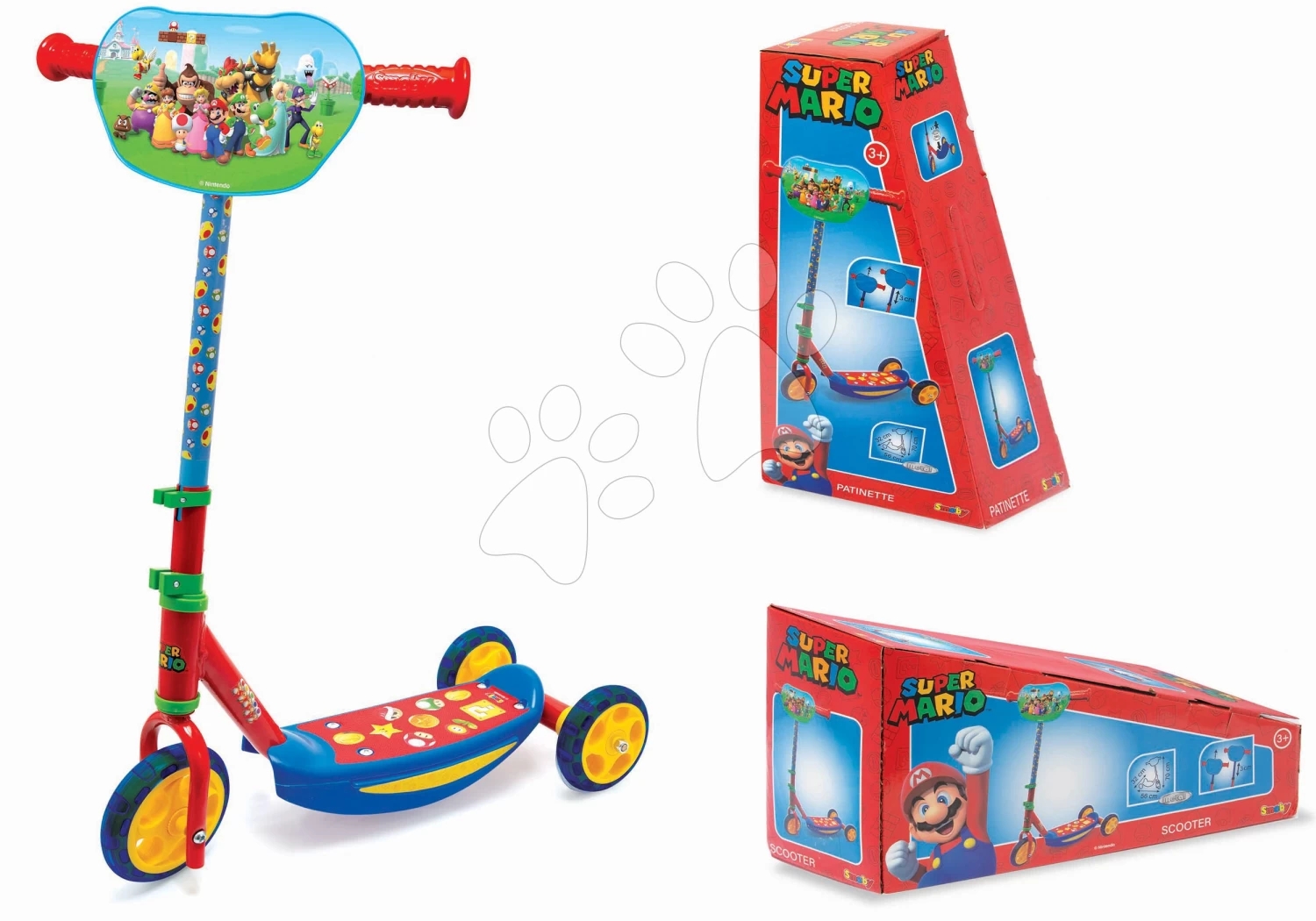 Roller Mit Drei Rädern Super Mario Smoby Mit Höhenverstellbarem Griff, Rutschfest – Bild 5