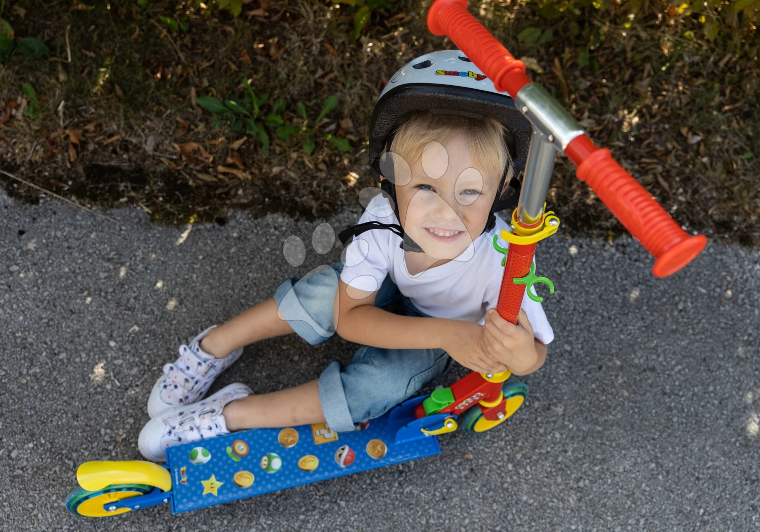 Roller Mit Drei Rädern Super Mario Smoby Mit Höhenverstellbarem Griff, Rutschfest – Bild 3