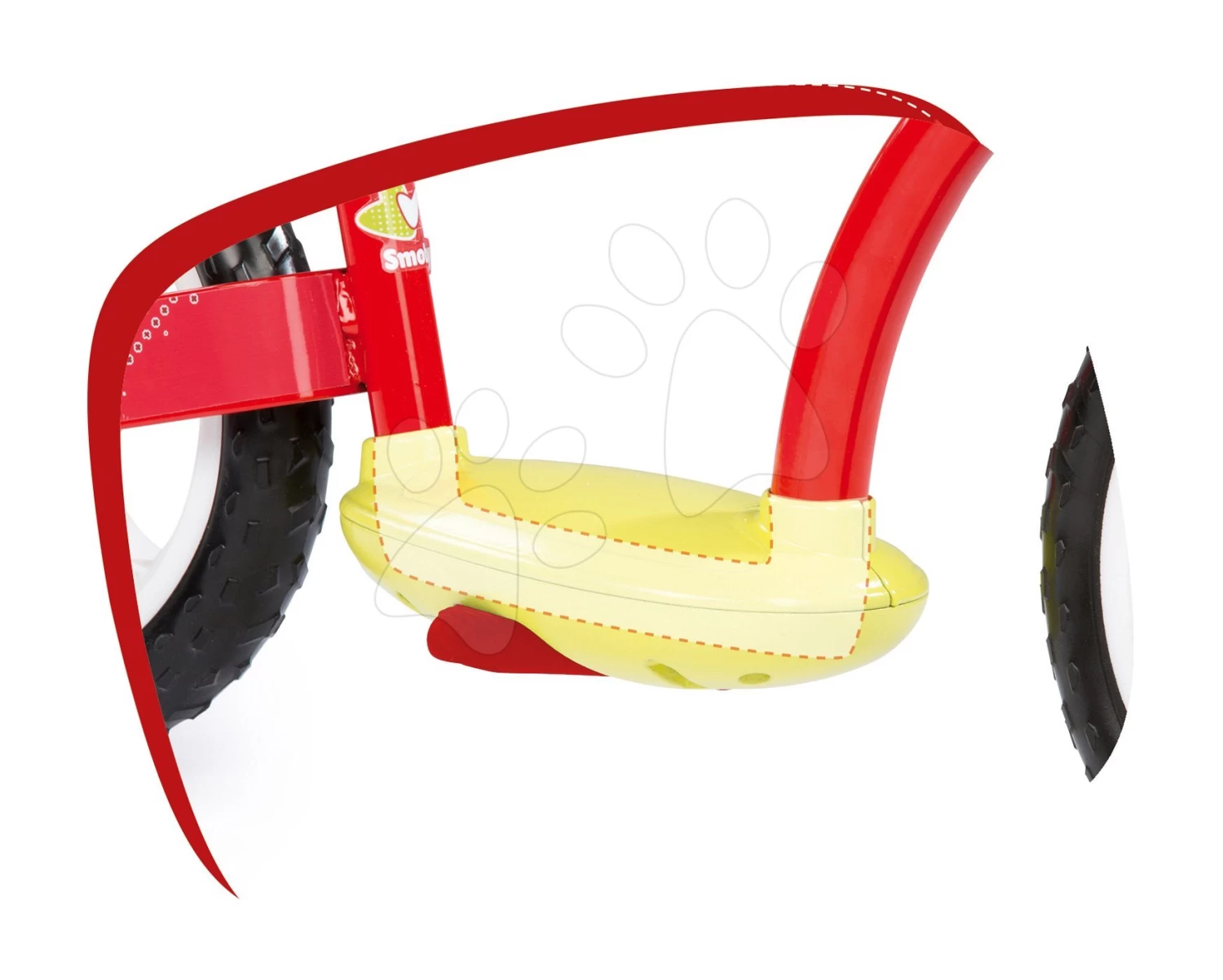 Balance Laufrad Balance Bike Comfort Red Smoby Mit Metallkonstruktion Und Höhenverstellbarem Sitz Ab 24 Monaten – Bild 5