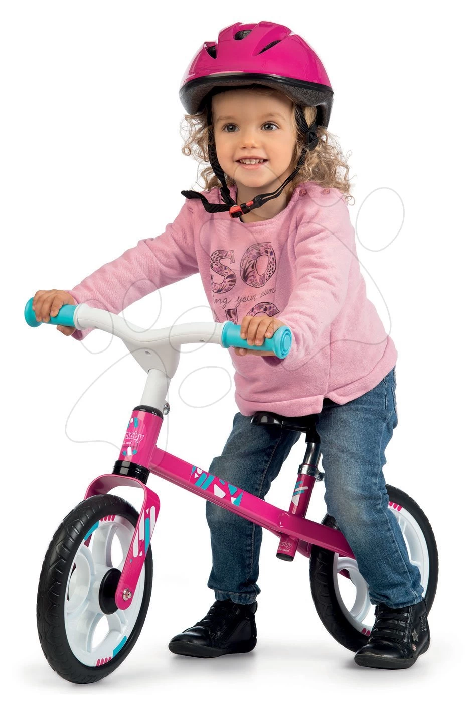 Balance Laufrad First Bike Pink Smoby Mit Metallkonstruktion Und Höhenverstellbarem Sitz Ab 24 Monaten – Bild 2