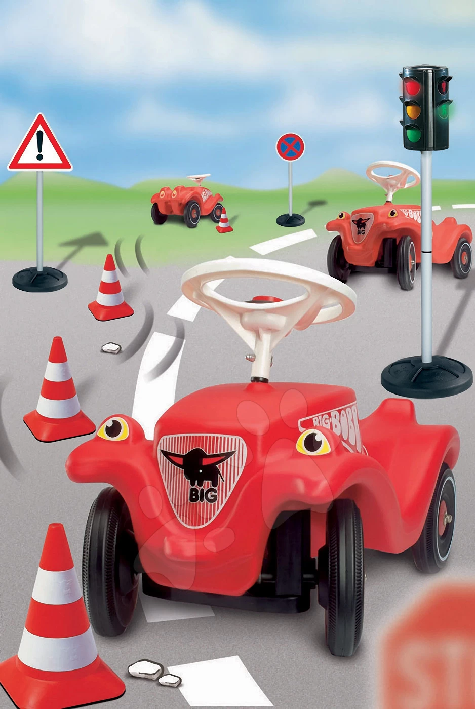 Set Rutsche Toboggan XL Smoby Mit Wasserlänge 230 Cm Und Automatische Ampeln, Verkehrsschilder Und Leitkegel – Bild 12