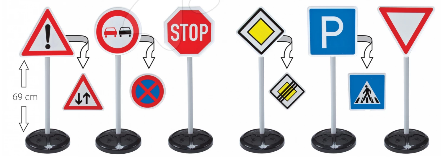 Rutscherset Bobby Classic BIG Mit Roter Hupe, Einem 10er-Set Verkehrszeichen Und Einem Mini-Bobby-Spielzeugauto Zum Aufziehen Ab 1 â Bild 5