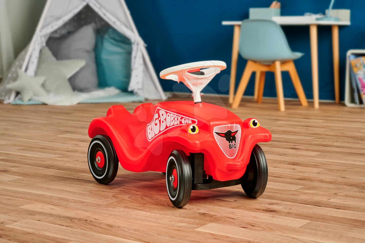 Rutschfahrzeug Bobby Classic BIG Mit Der Hupe Rot Ab 12 Monaten â Bild 5