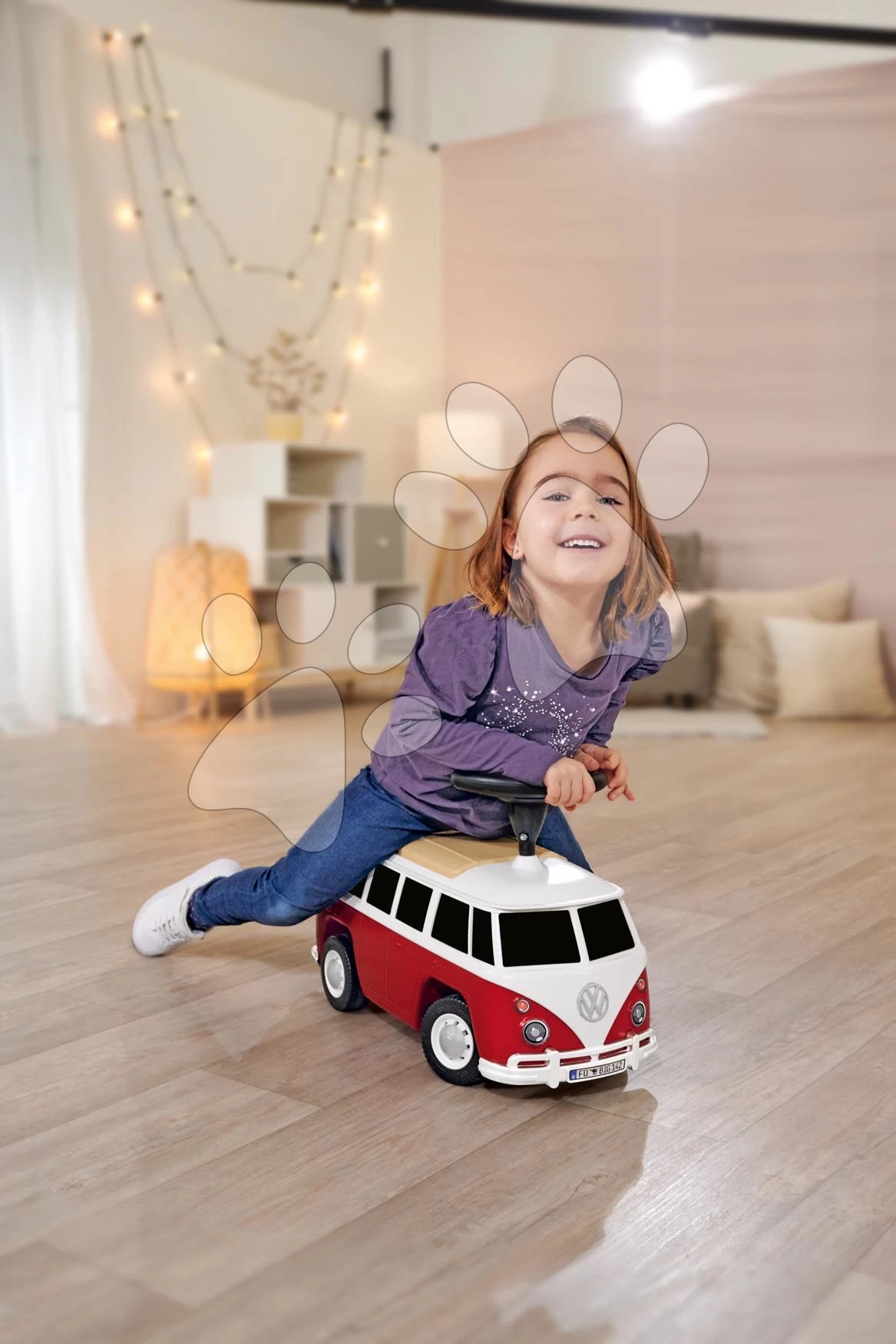 Rutschfahrzeug Kleinbus Mit Sound Baby Volkswagen T1 BIG Mit Realistischem Design Und Stauraum Ab 24 Monaten â Bild 5