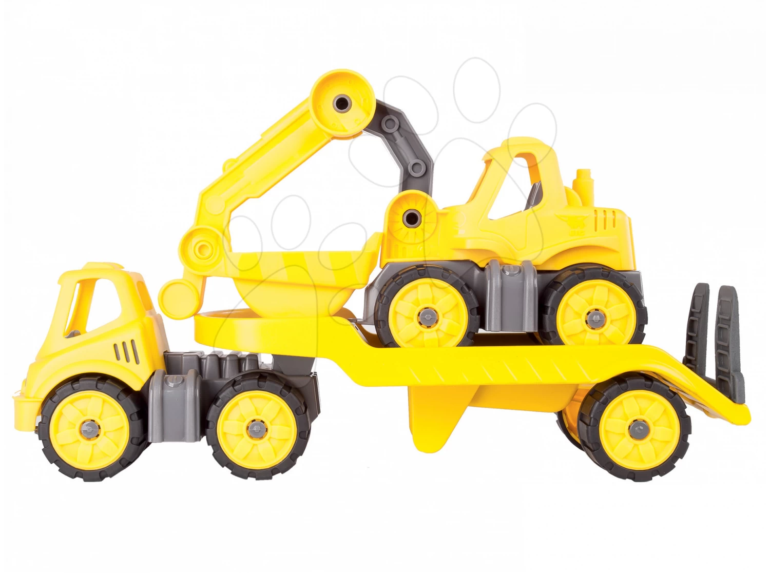 Lader Power BIG Arbeitsmaschine Länge 47 Cm + Transporter Und Bagger Mit Helm, Länge 41 Cm Ab 24 Monate – Bild 13