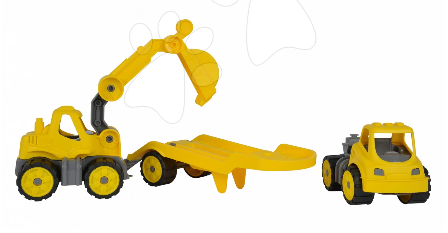 Lader Power BIG Arbeitsmaschine Länge 47 Cm + Transporter Und Bagger Mit Helm, Länge 41 Cm Ab 24 Monate – Bild 17