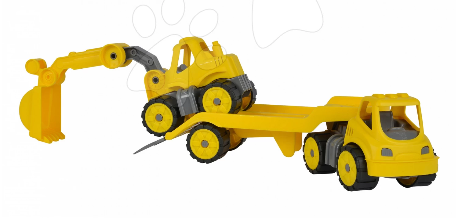 Lader Power BIG Arbeitsmaschine Länge 47 Cm + Transporter Und Bagger Mit Helm, Länge 41 Cm Ab 24 Monate – Bild 8