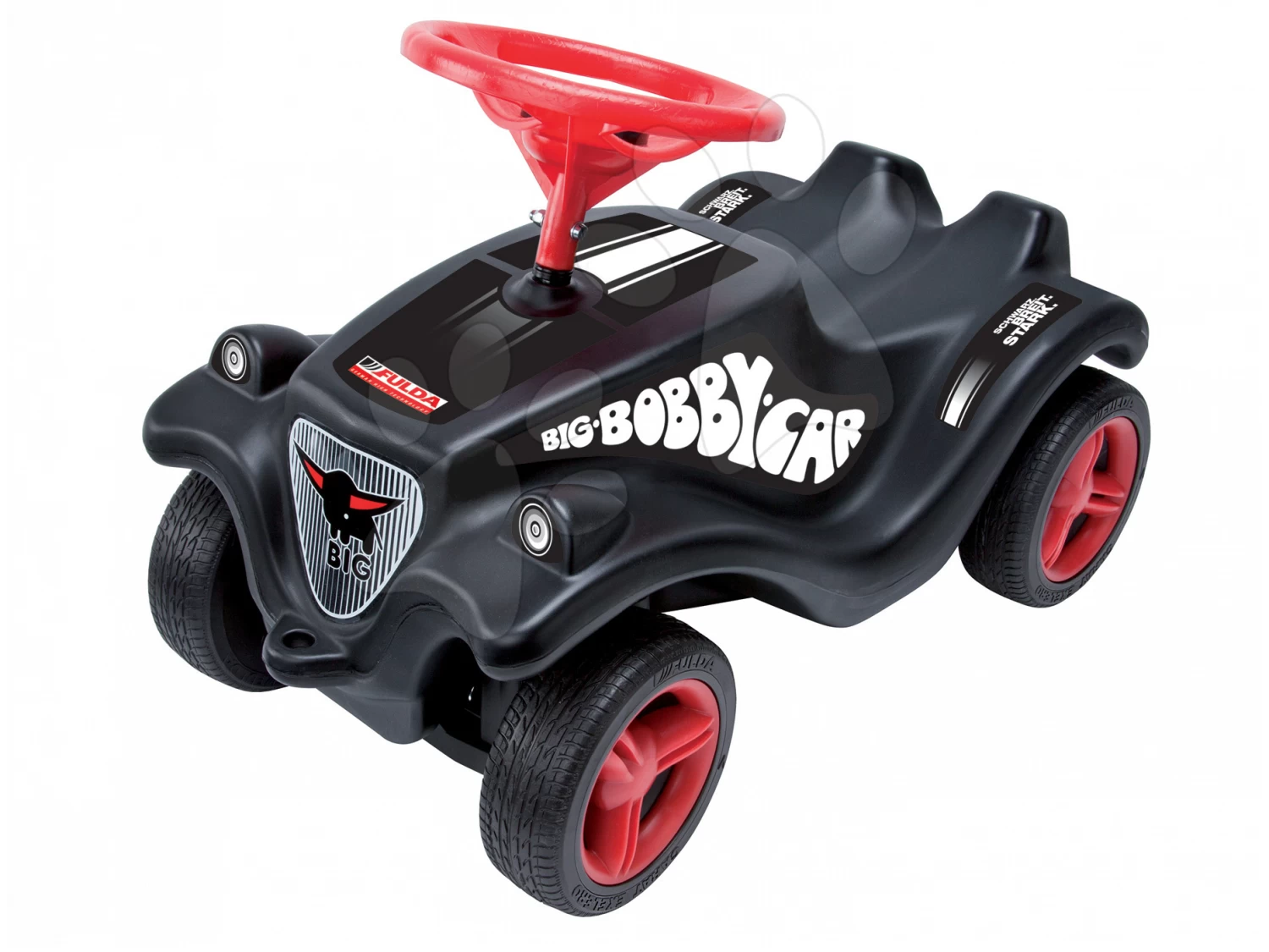 Rutscher-Set Bobby Classic Fulda BIG Mit Hupe Schwarz Und Mini Bobby Classic Spielzeugauto Zum Ziehen Ab 12 Monaten