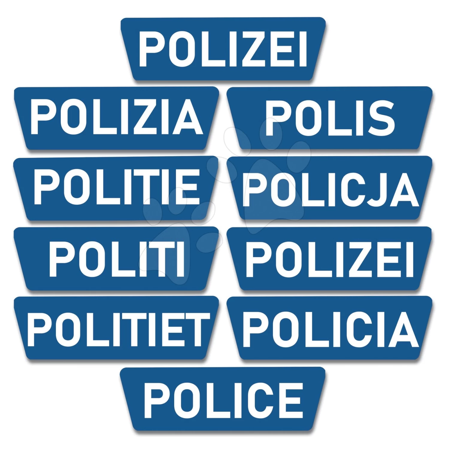 Rutschauto Auto Bobby Car Classic Police BIG Blau Mit Dem Ton Und Licht Mit Den Eitketten In Verschiedenen Sprachen Ab 12 Monaten â Bild 4