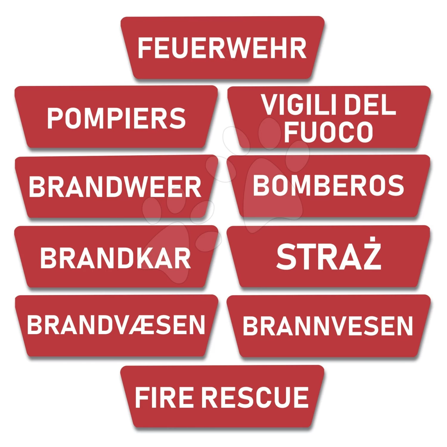 Rutschauto Auto Bobby Car Classic Feuerwehrmann BIG Rot Mit Dem Ton Und Licht Und Aufkleber In Verschiedenen Sprachen Ab 12 Monaten â Bild 7