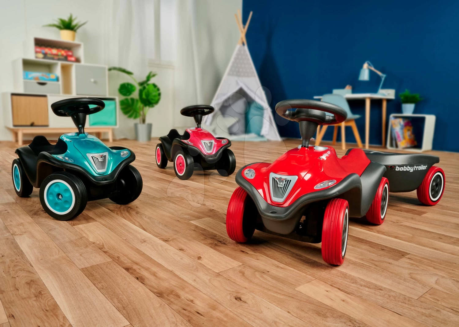 Rutschfahrzeug Bobby Car Next Turquoise BIG Mit LED-Reflektoren Und Elektronischer Hupe Ergonomischer Sitz Mit Velours Ab 12 Monaten â Bild 18