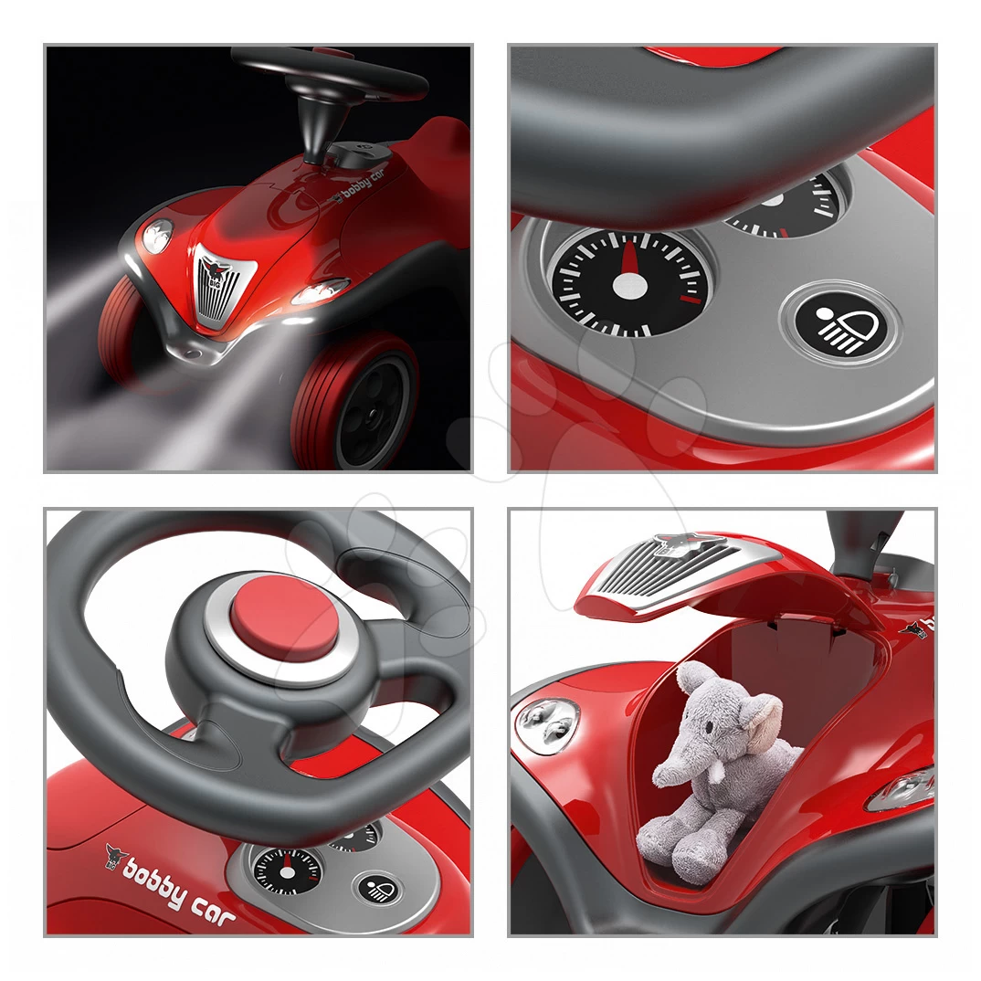 Rutscher-Set Next Bobby Car BIG BIG Rot Und Anhänger Oval Mit Ampel Ab 12 Monaten – Bild 3