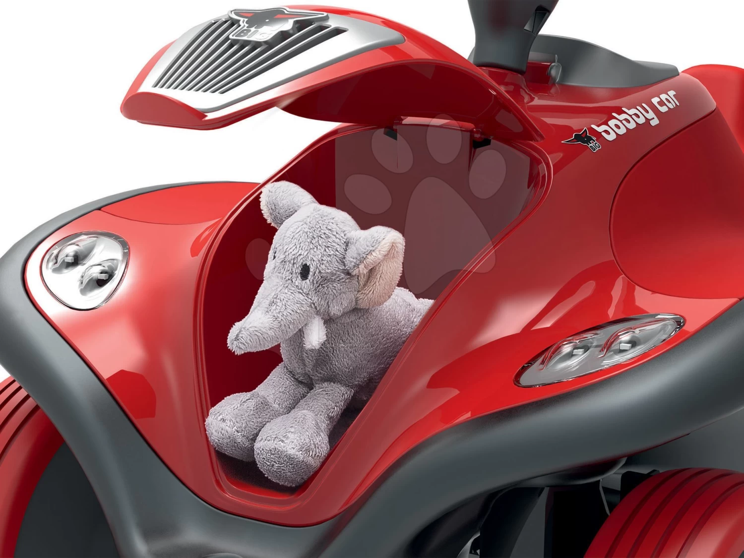 Rutschfahrzeug Bobby Car Next Raspberry BIG Mit LED-Reflektoren Und Elektronischer Hupe Ergonomischer Sitz Mit Velours Ab 12 Monaten â Bild 6