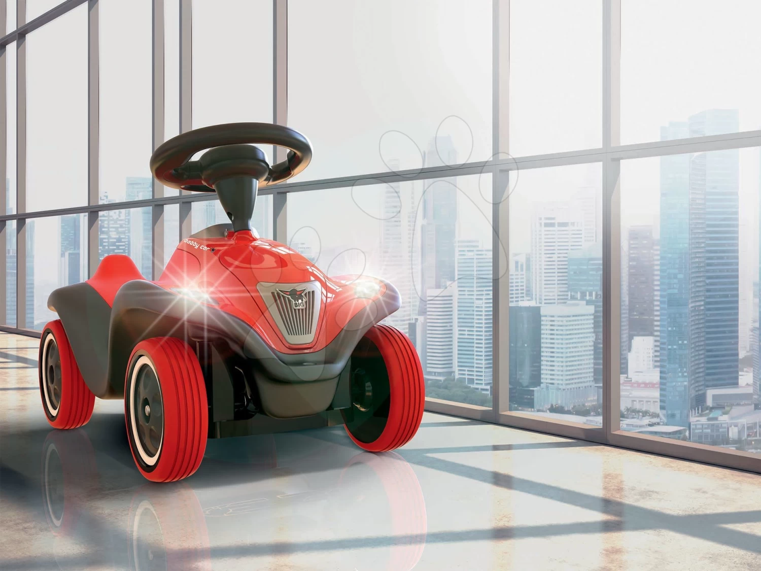 Rutscher-Set Next Bobby Car BIG BIG Rot Und Anhänger Oval Mit Ampel Ab 12 Monaten – Bild 15