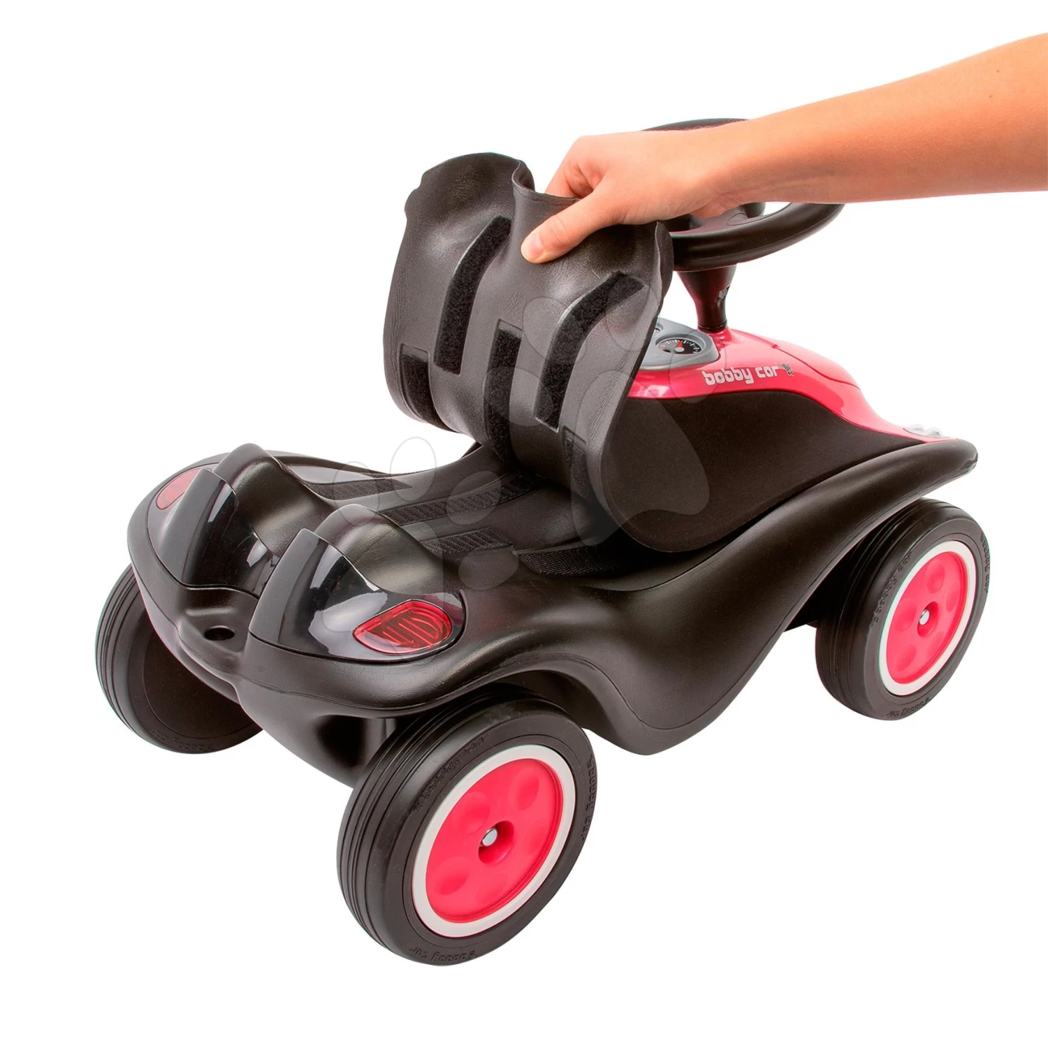 Rutschfahrzeug Bobby Car Next Raspberry BIG Mit LED-Reflektoren Und Elektronischer Hupe Ergonomischer Sitz Mit Velours Ab 12 Monaten â Bild 9