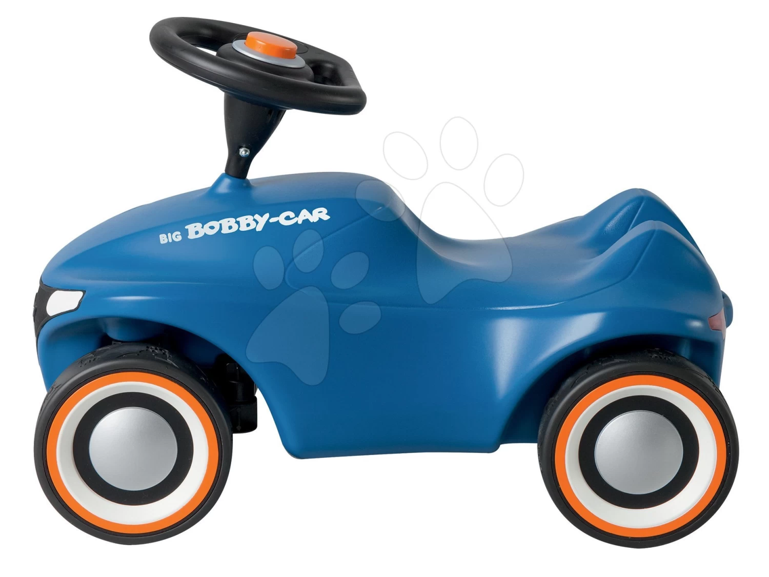 Rutscherset Bobby Car Neo BIG Blau Mit Sound Mit 3-lagigen Gummirädern Und Anhänger Blau – Bild 2