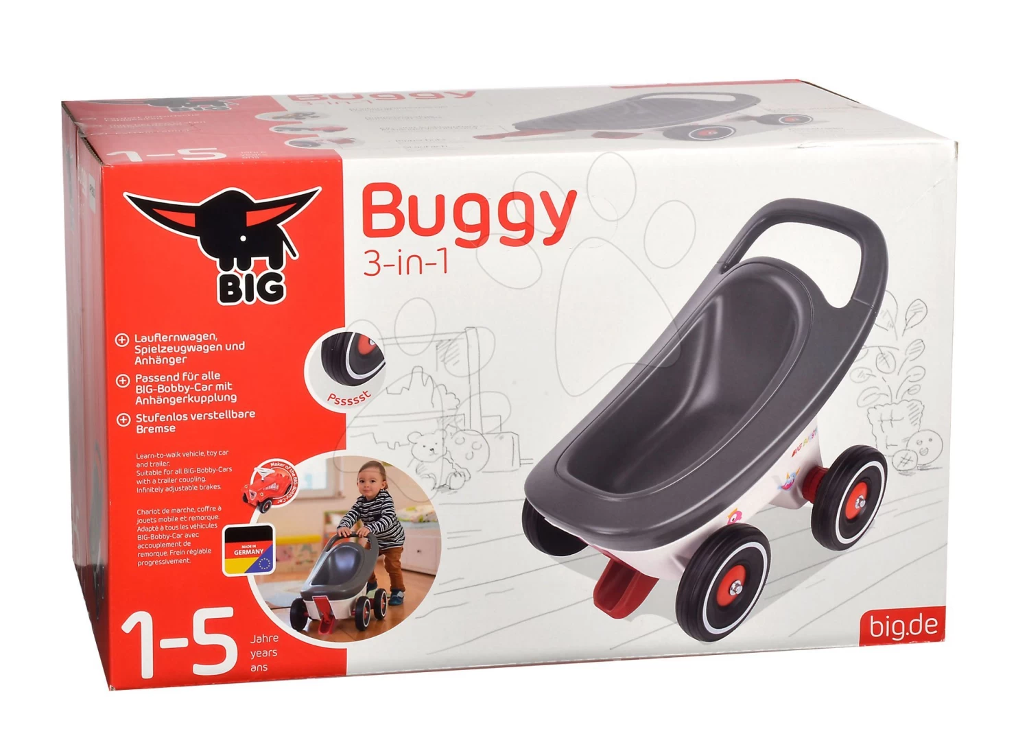 Set Rutsche Toboggan XS Grün Smoby Und Lauflernhilfe Und Kinderwagen Und Anhänger Buggy 3in1 – Bild 14