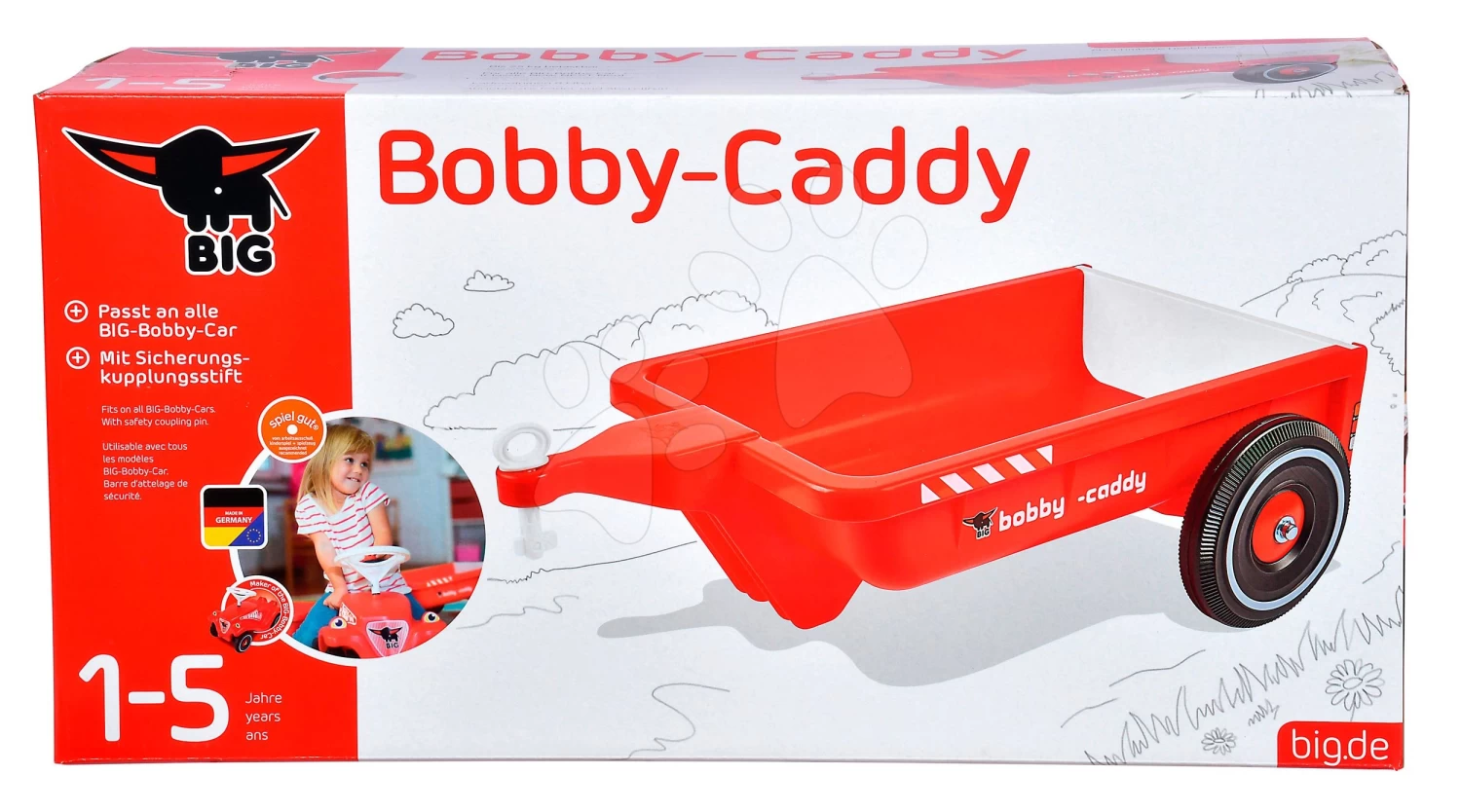 Quadratischer Anhänger BIG Rot Für Rutschfahrzeuge BIG New & Classic & Neo & Next & Scooter Roller Ab 12 Monaten – Bild 12