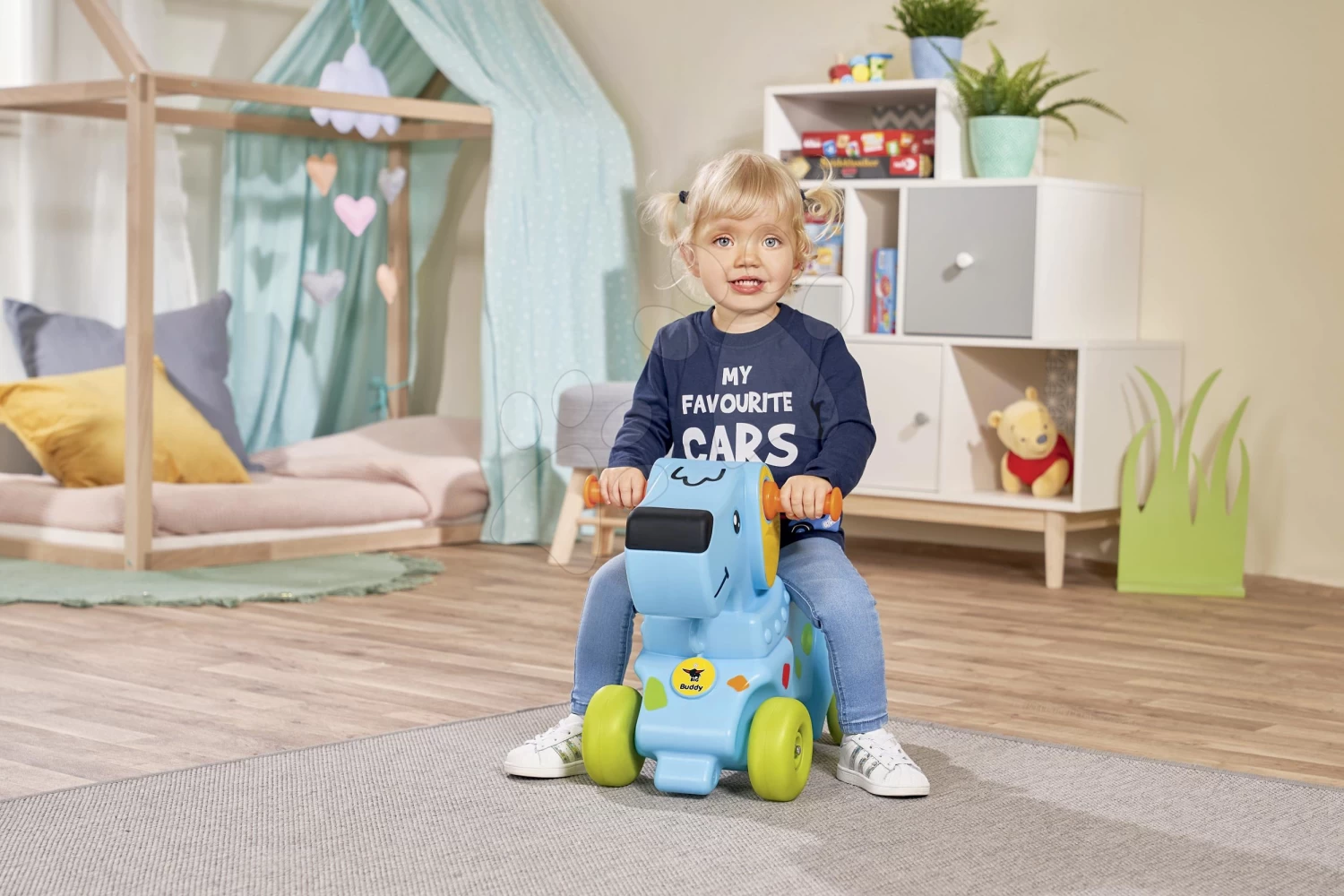 Rutschfahrzeug Hund Auf 4 Rädern Buddy BIG Mit Sehr Bequemem Ergonomischem Sitz Und Rückenlehne Ab 12 Monaten – Bild 5