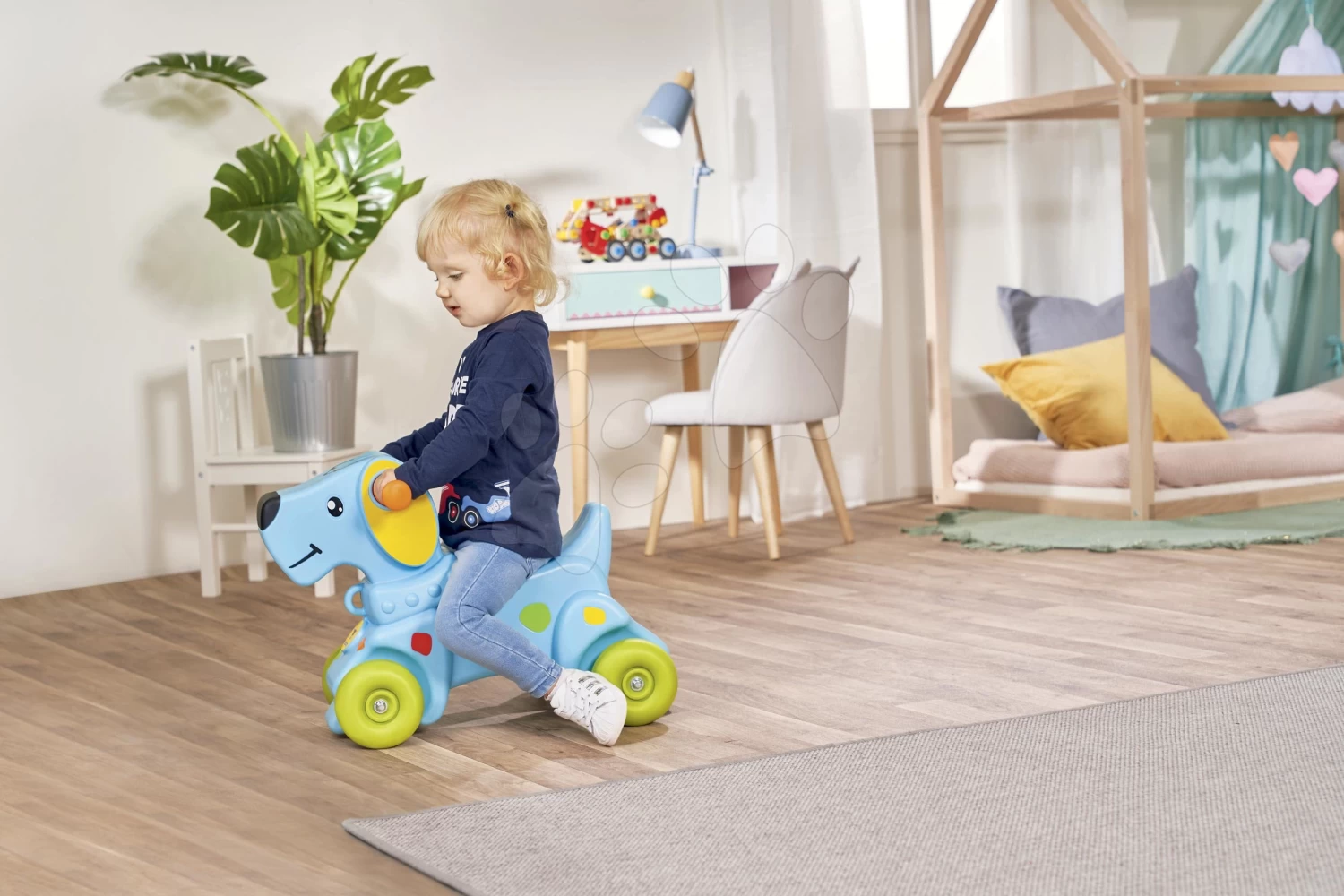 Rutschfahrzeug Hund Auf 4 Rädern Buddy BIG Mit Sehr Bequemem Ergonomischem Sitz Und Rückenlehne Ab 12 Monaten – Bild 2