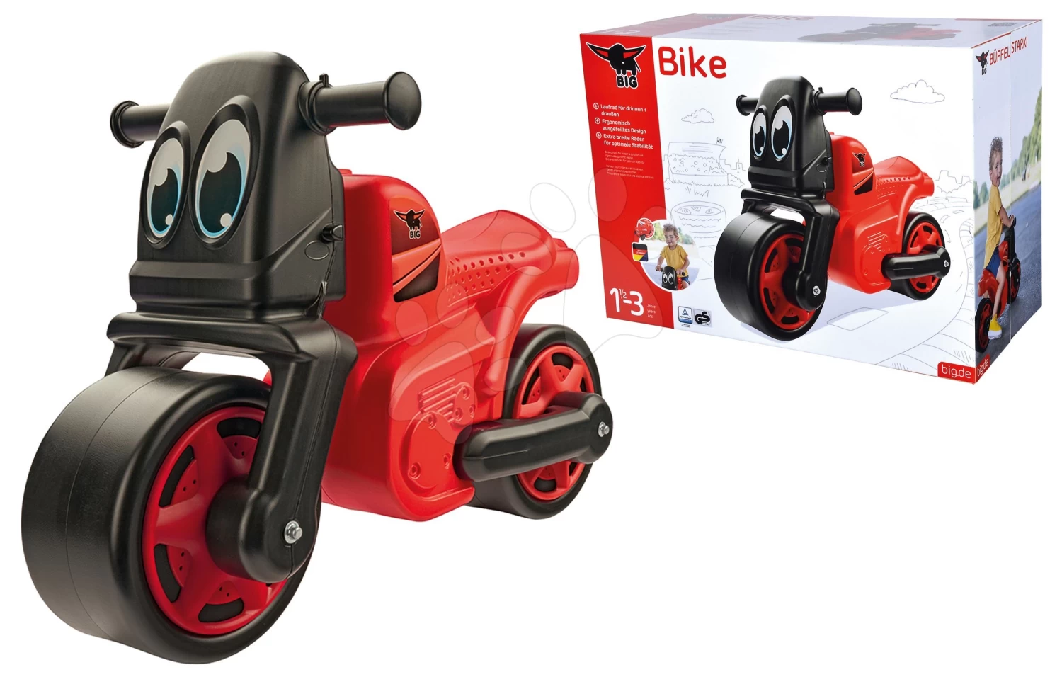 BIG Laufrad Motorrad Racing Bike Red Und Breite Stabile Räder Ab 18 Monaten – Bild 9