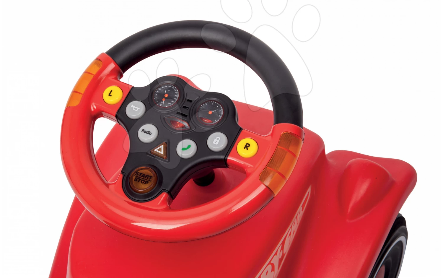 Trettraktor-Set Jim Loader BIG Mit Lader Und Anhänger Und Interaktivem Lenkrad Auto Mit Sound Und Licht Hellrot – Bild 19