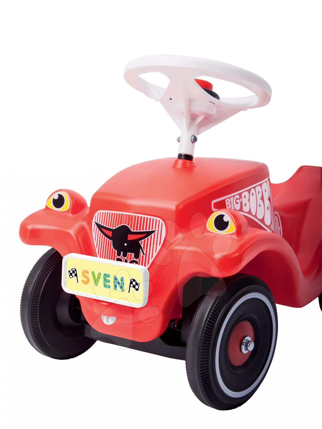 Set Rutscher Auto Flower BIG Bobby Car Klassisch Rosa Und Anhänger Trolley Mit Kennzeichen Ab 12 Monaten – Bild 10