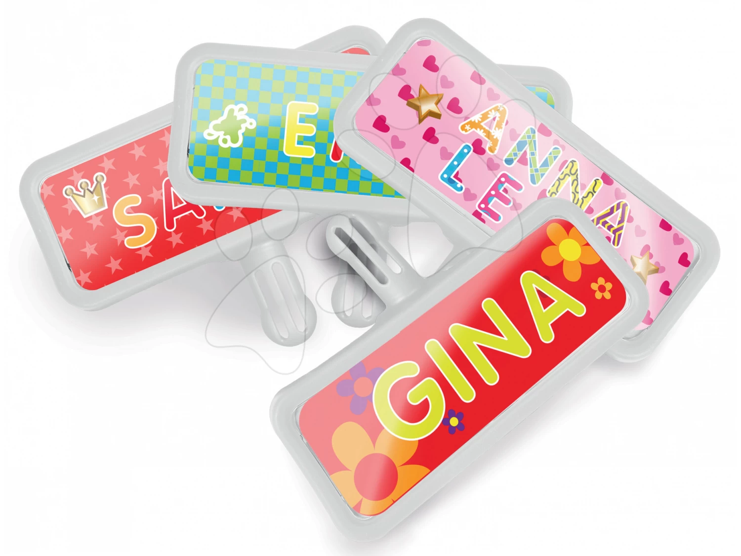 Set Rutscher Auto Flower BIG Bobby Car Klassisch Rosa Und Anhänger Trolley Mit Kennzeichen Ab 12 Monaten – Bild 4