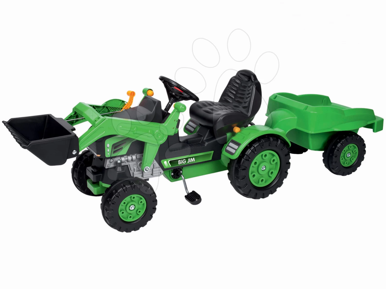 Trettraktor-Set Jim Loader BIG Mit Lader Und Anhänger Und Traktor Mit Lader Und Anhänger 66 Cm – Bild 12