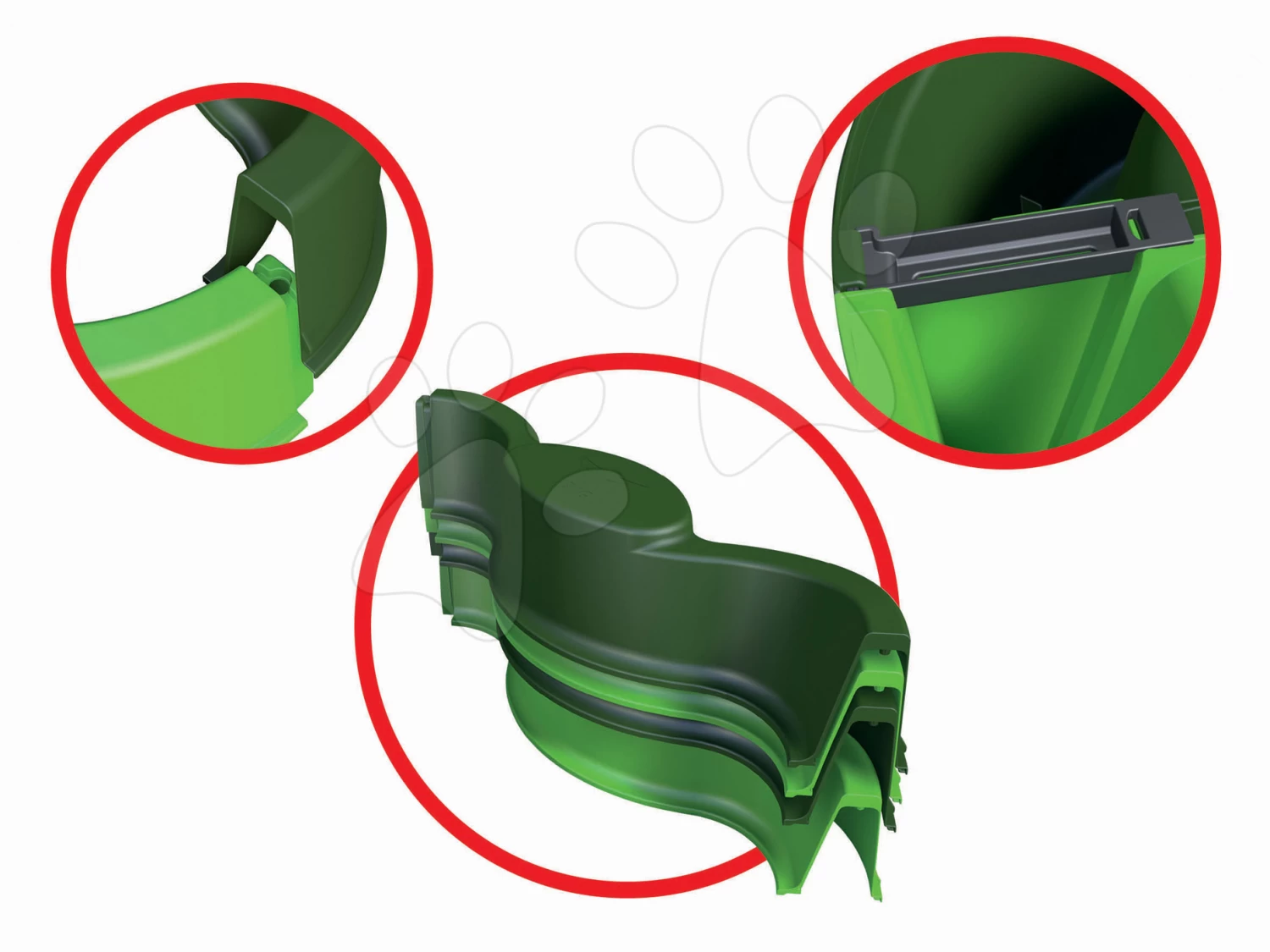 Set Rutsche Toboggan KS Smoby Mit Wasser Und Sandkasten Vierblättriges Kleeblatt Vario Mit Segel- Und Sportspielen – Bild 7