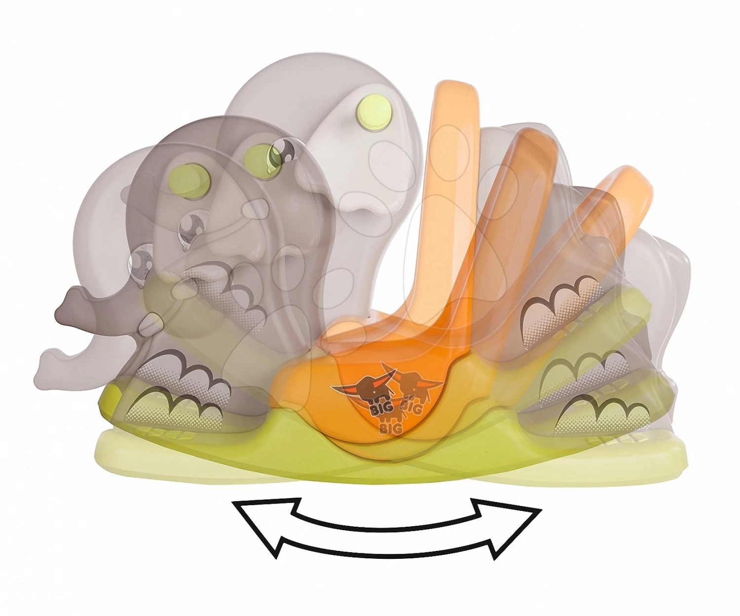 Werkstattset Black+Decker Smoby Mit 79 Zubehörteilen Und Einer Elefantenschaukel Mit Beweglichen Ohren – Bild 7