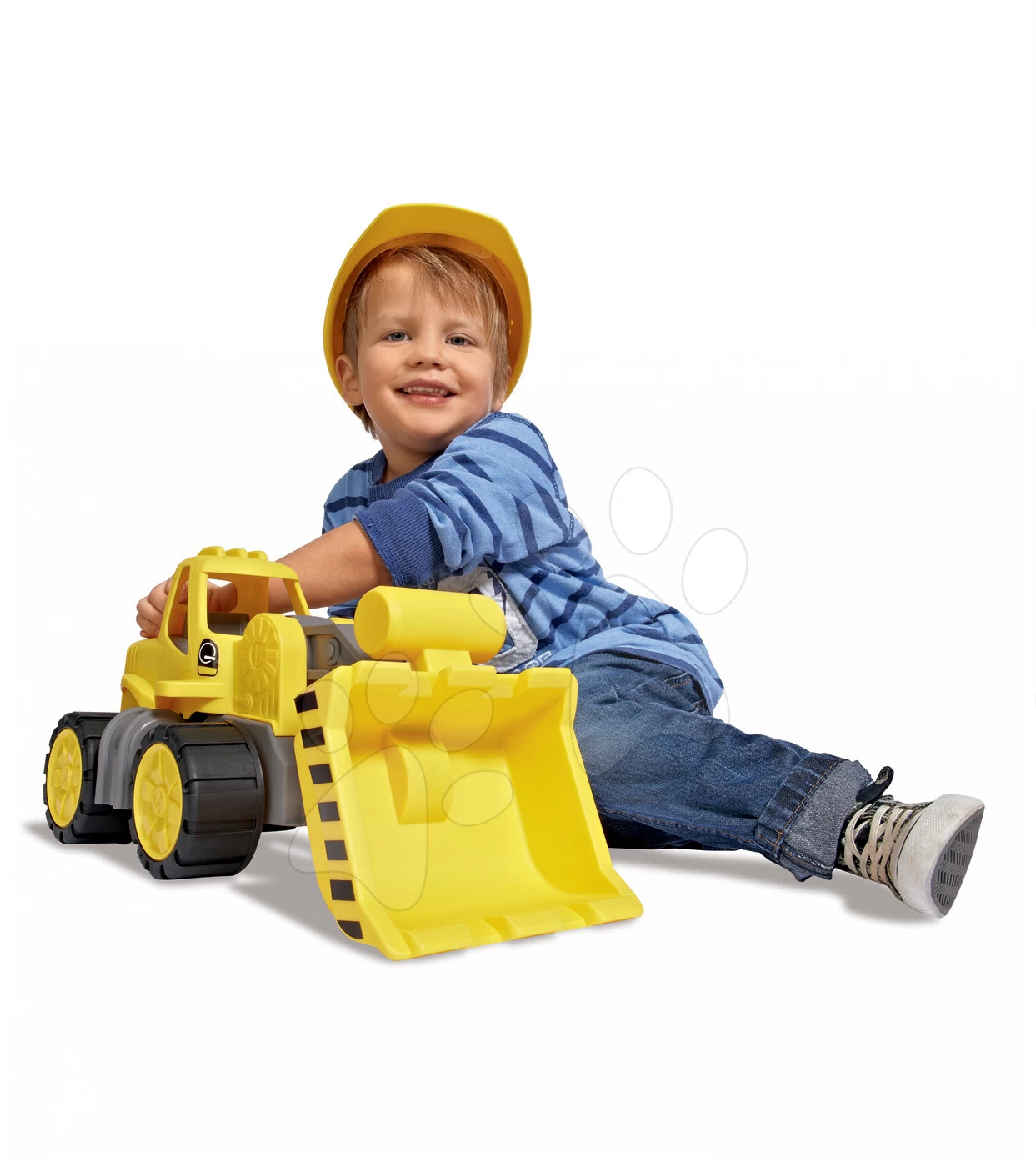 Lader Power BIG Arbeitsmaschine Länge 47 Cm + Transporter Und Bagger Mit Helm, Länge 41 Cm Ab 24 Monate – Bild 12