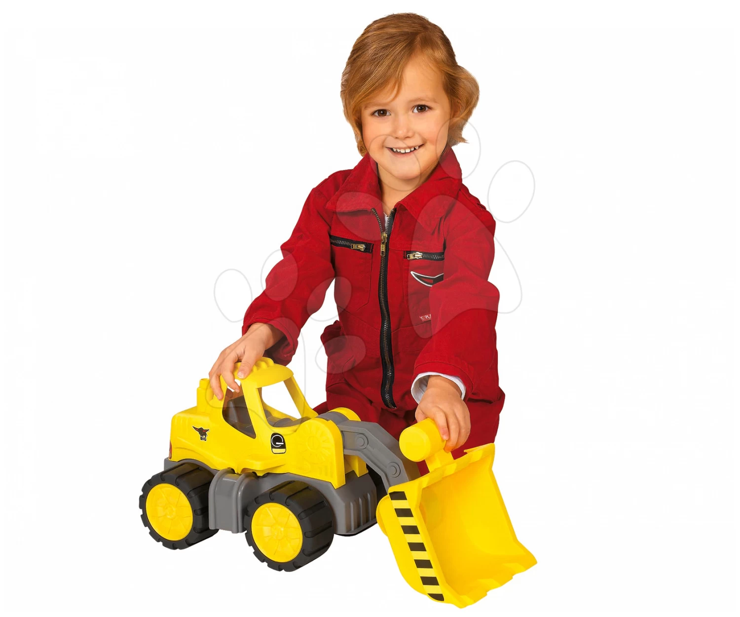 Lader Power BIG Arbeitsmaschine Länge 47 Cm + Transporter Und Bagger Mit Helm, Länge 41 Cm Ab 24 Monate – Bild 11