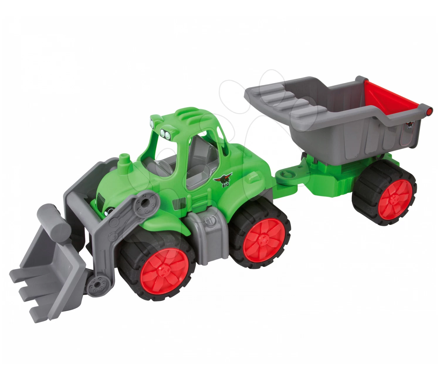 Trettraktor-Set Jim Loader BIG Mit Lader Und Anhänger Und Traktor Mit Lader Und Anhänger 66 Cm – Bild 6